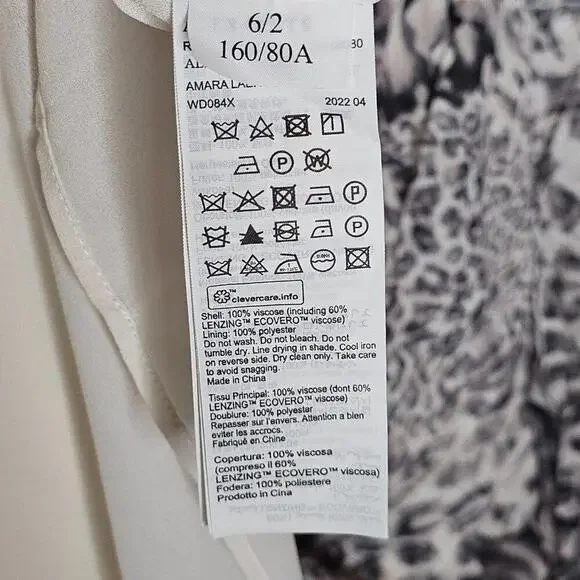 NWT All Saints Women's Gray Patterned Dress Size 2 - Picture 7 of 7